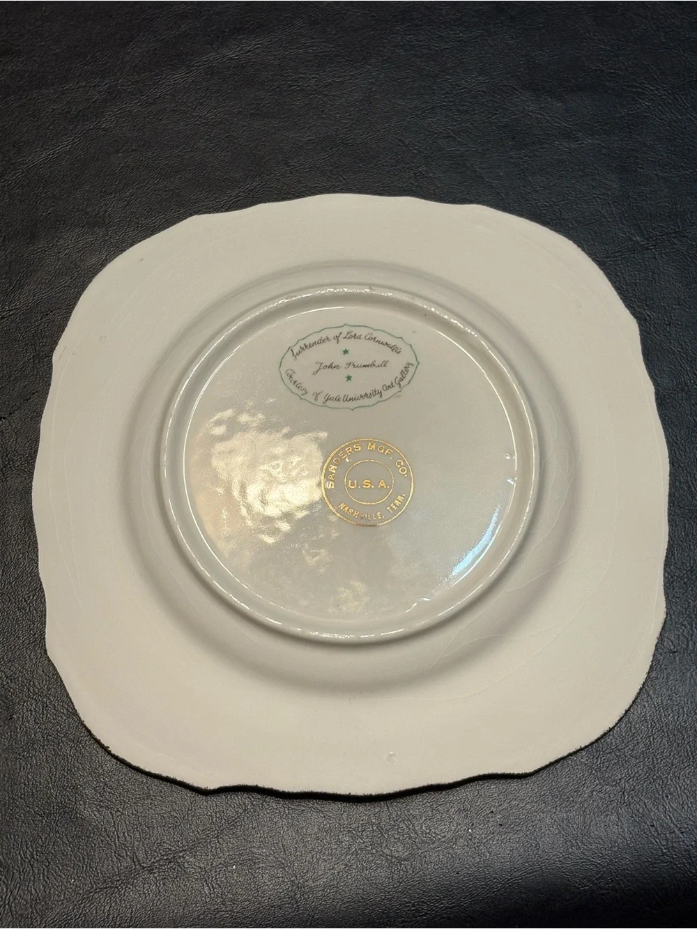 Vintage Sanders Mfg John Trumbull Revolutionary War Plates Set Declaration USA